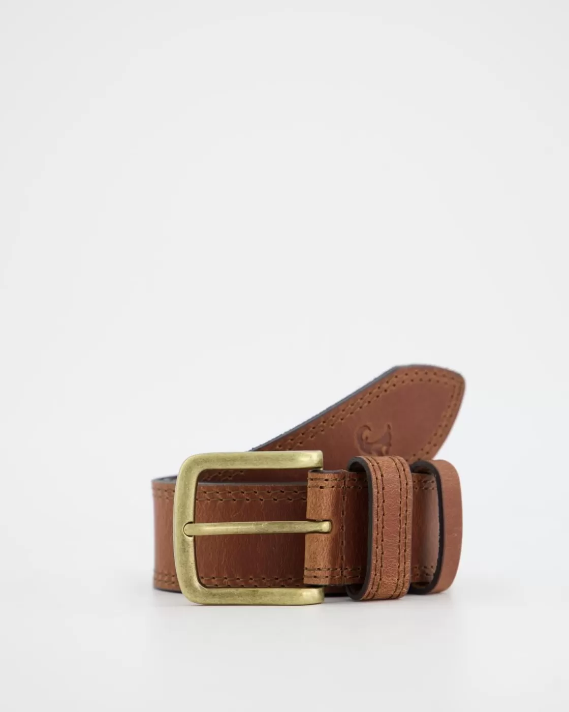 Fashion Men'S Daniel Double Stitch Leather Belt Men Belts