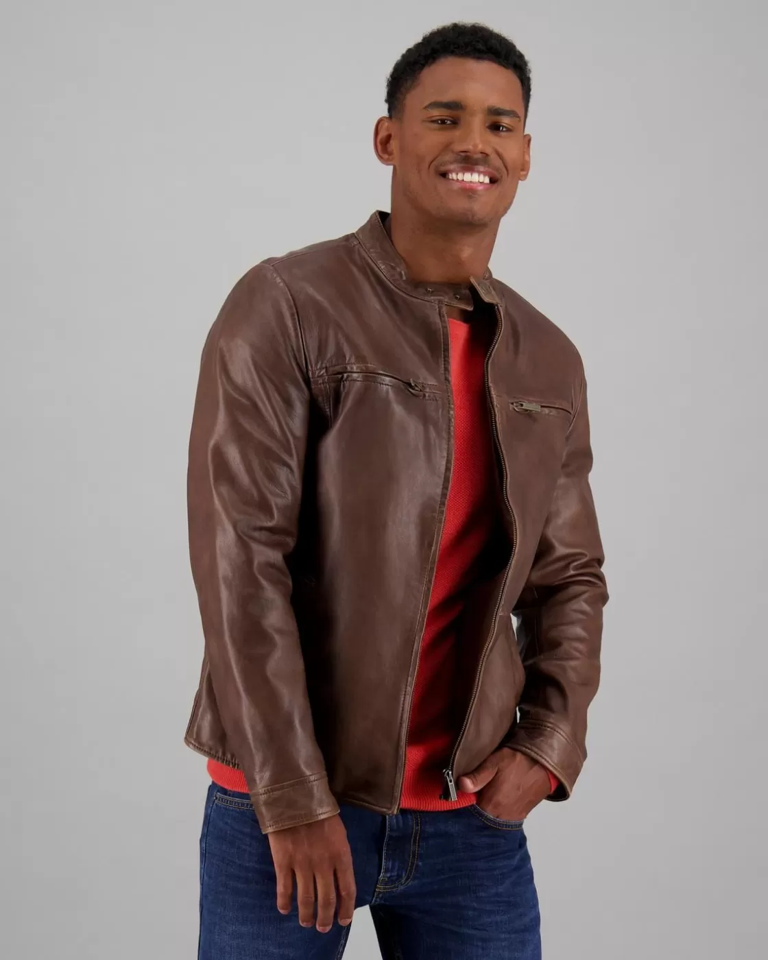 Sale Men'S Gino Leather Jacket Men Jackets