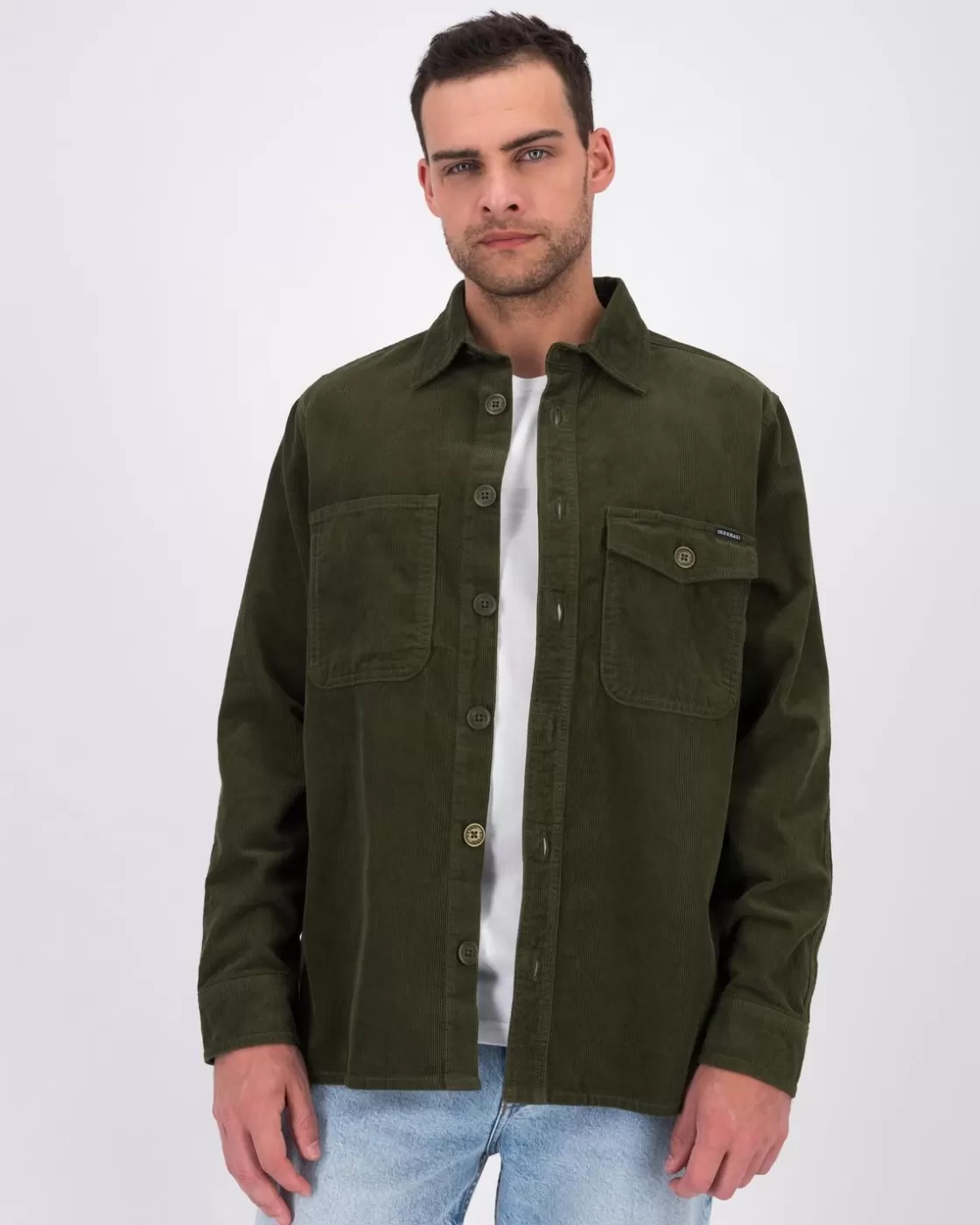 New Men'S Henry Corduroy Shacket Men Jackets