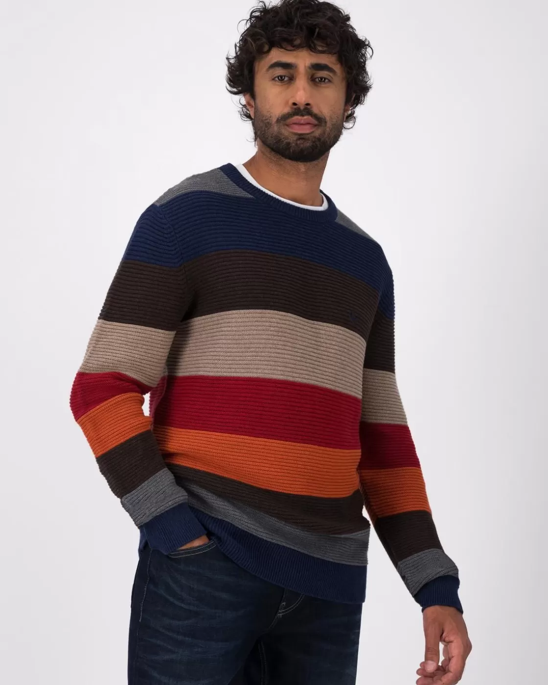 Sale Men'S Jason Striped Crew Neck Knit Men Knitwear