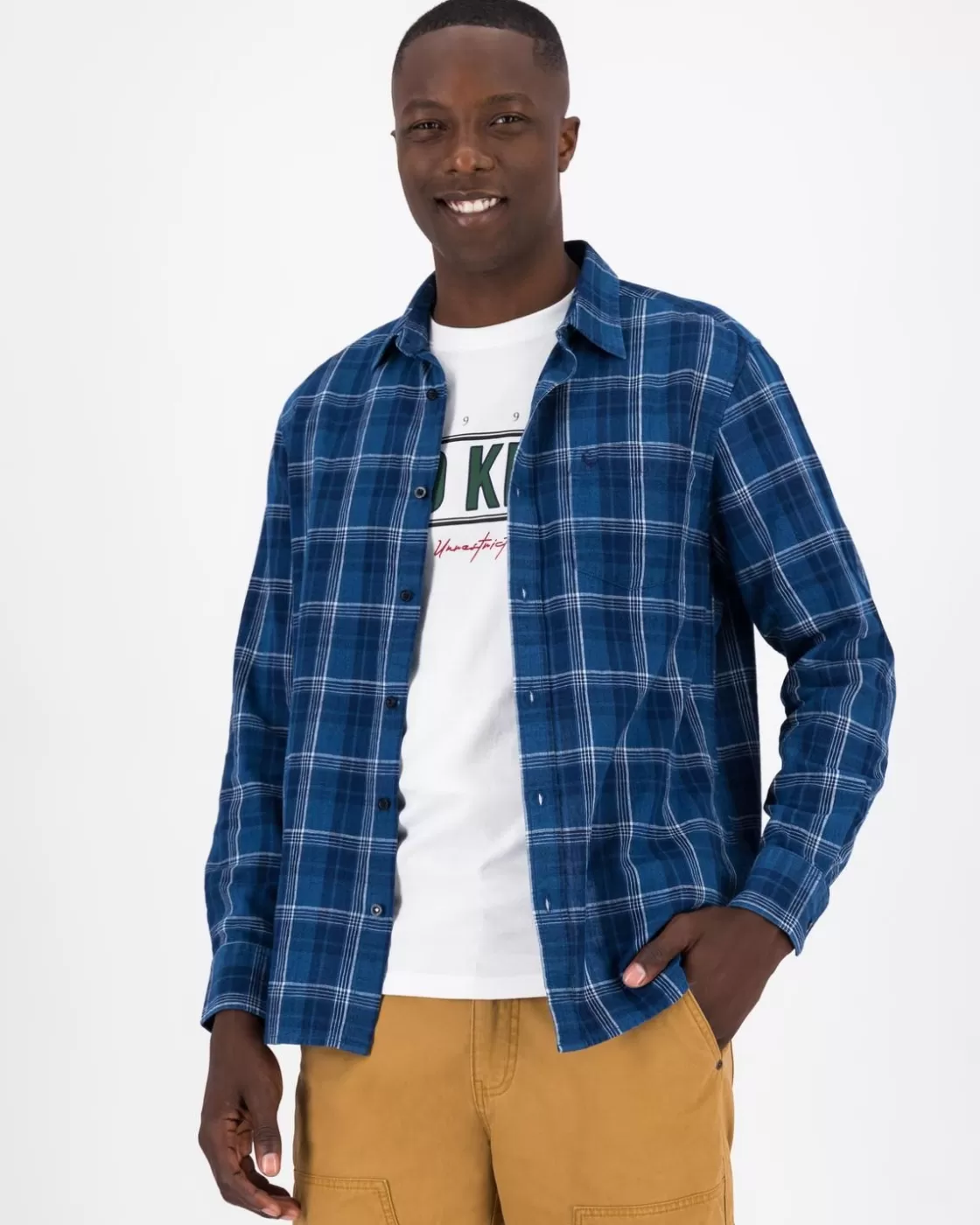 Clearance Men'S Jean Check Shirt Men Shirts