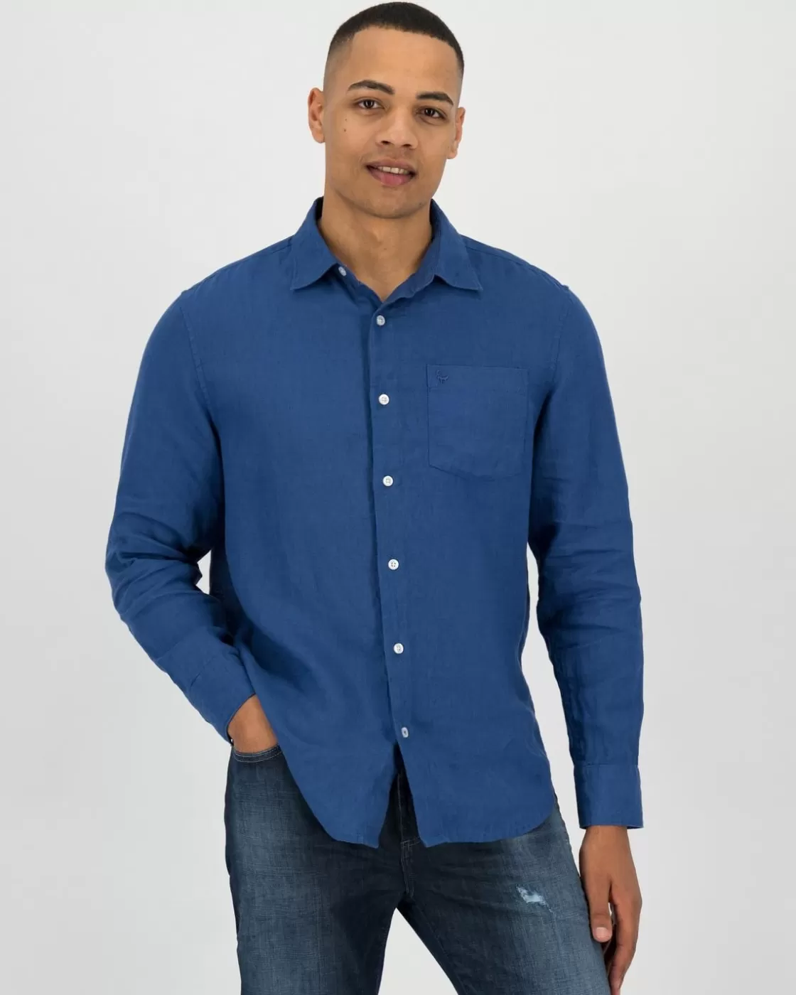 Sale Men'S Jesse Regular Fit Linen Shirt Men Shirts