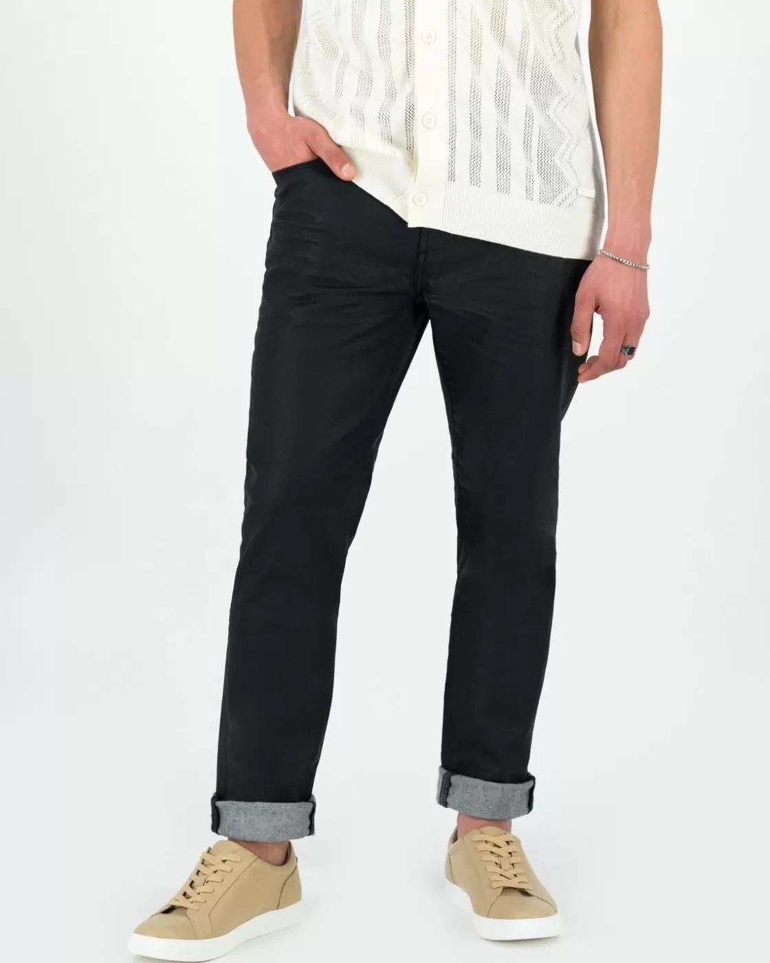 Outlet Men'S Mayson Coated Slim Denim Men Denim