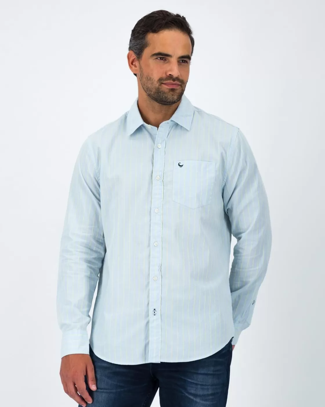 Clearance Men'S Perry Fine Stripe Shirt Men Shirts