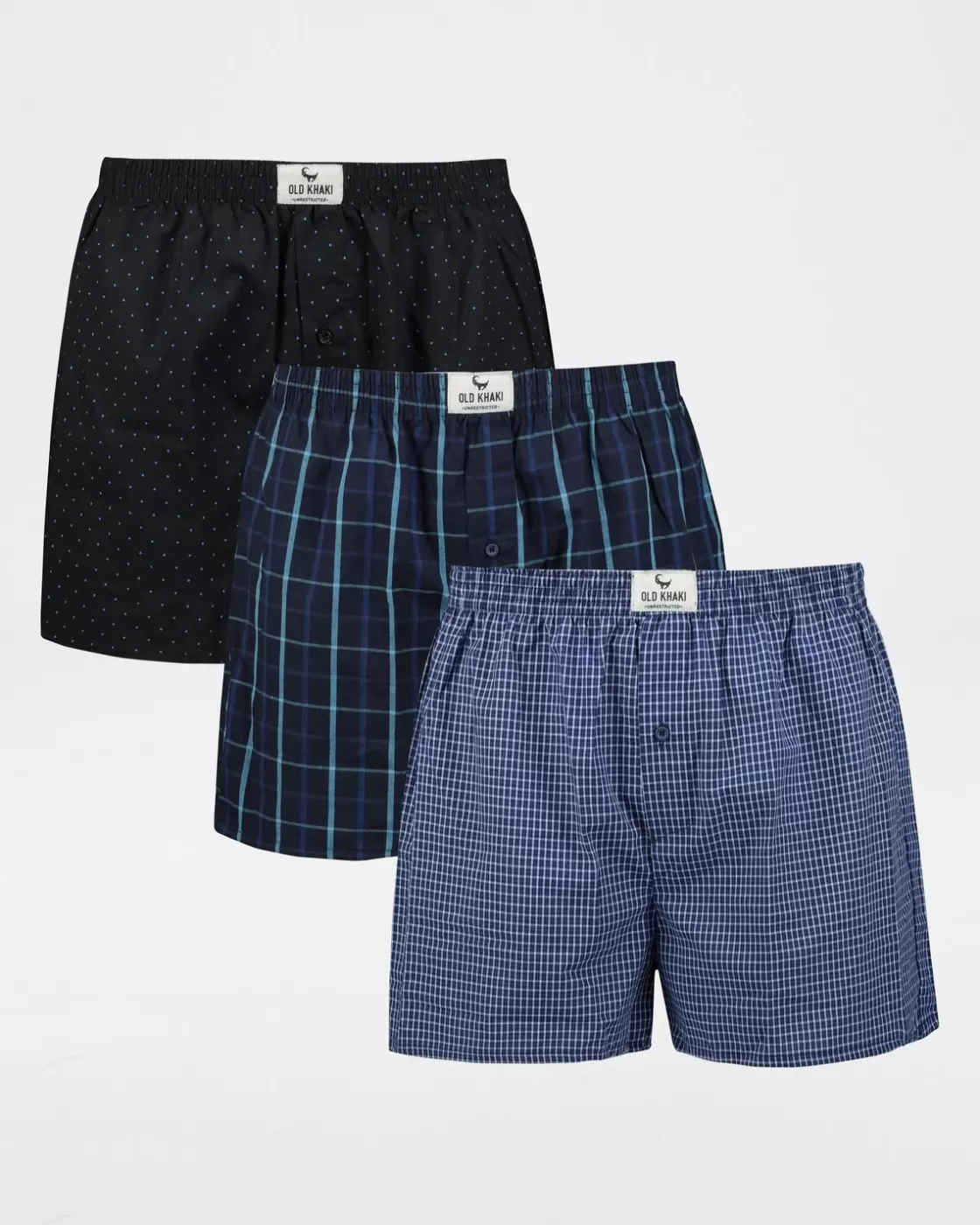 Shop Men'S Woven Boxers 3-Pack Men Socks & Underwear