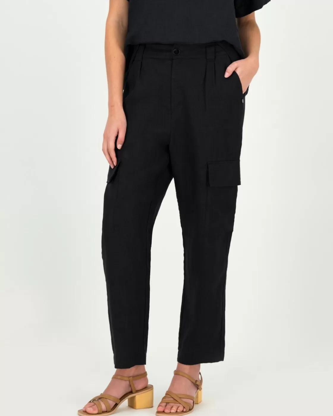 Outlet Women'S Audrey Linen Utility Pants Women Pants