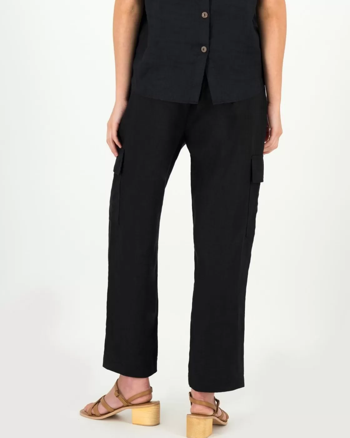 Outlet Women'S Audrey Linen Utility Pants Women Pants