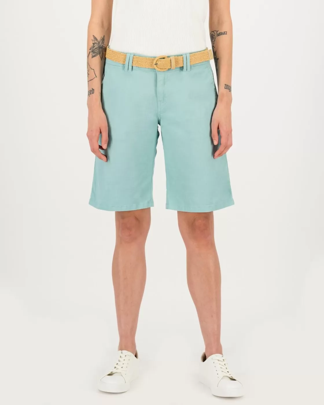 Hot Women'S Cate Belted Chino Shorts Women Shorts