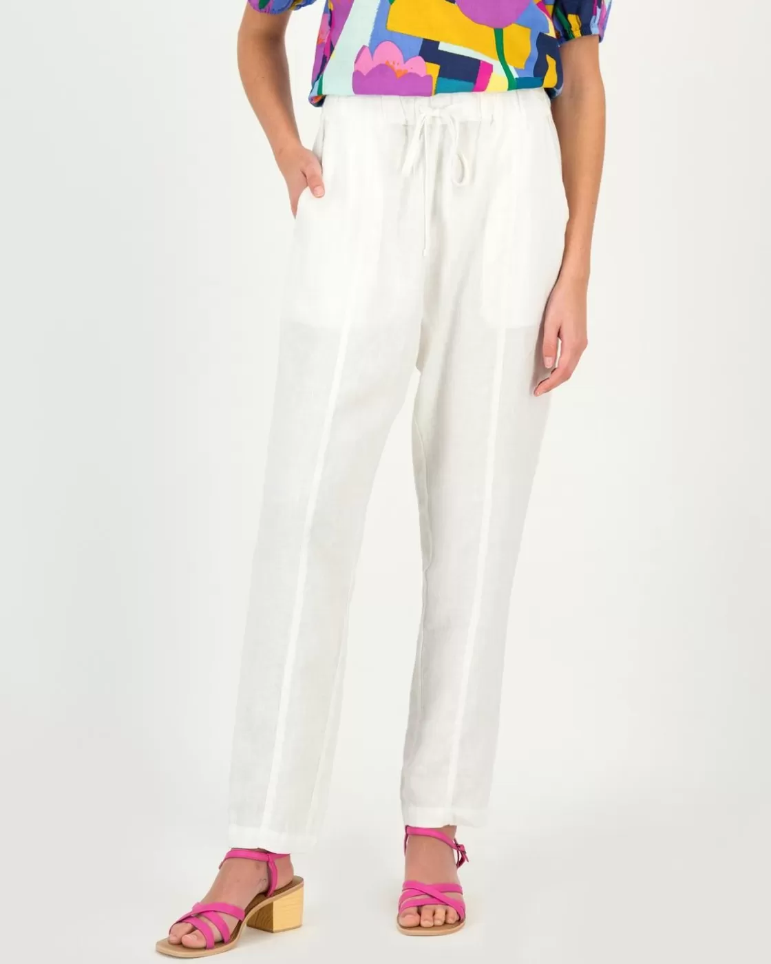 Clearance Women'S Eden Tapered Linen Pants Women Pants