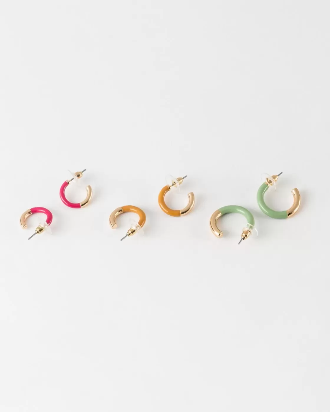 Store Women'S Enamel Hoop Earrings 3-Pack Women Jewellery