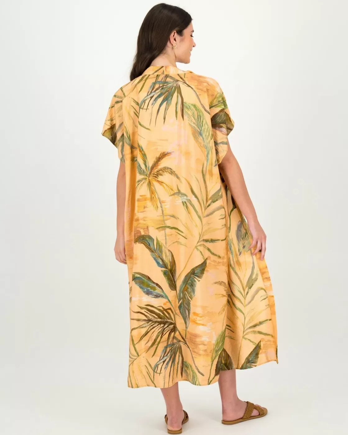 Flash Sale Women'S Hattie Tropical Leaf Printed Kimono Women Scarves & Kimonos