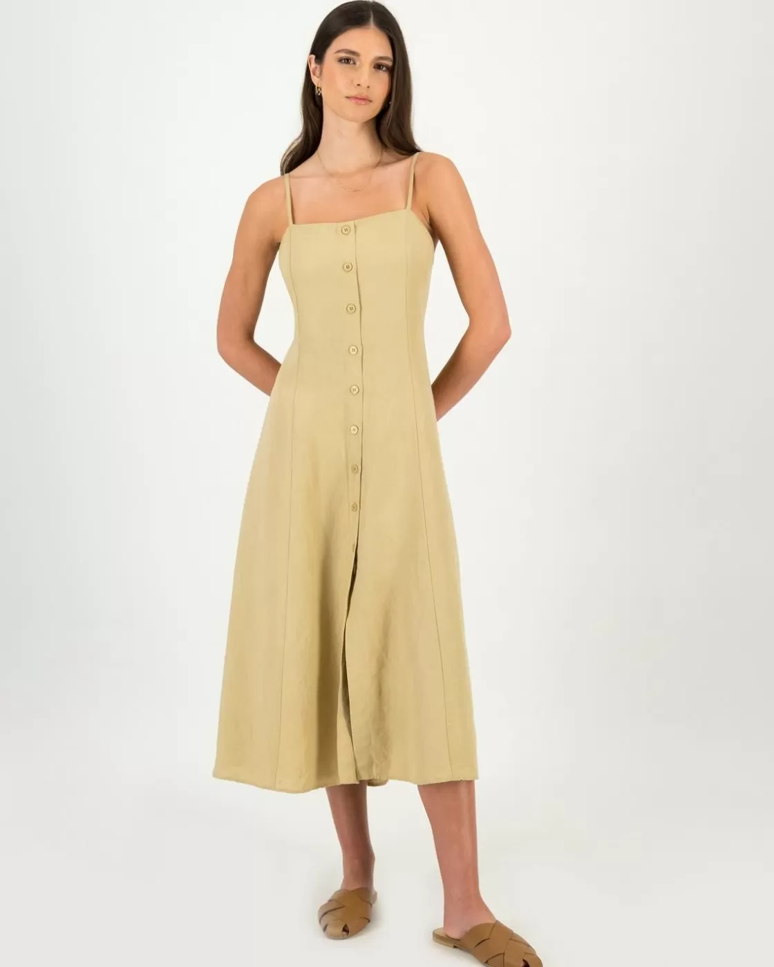 Flash Sale Women'S Justine Linen Strappy Dress Women Dresses & Jumpsuits