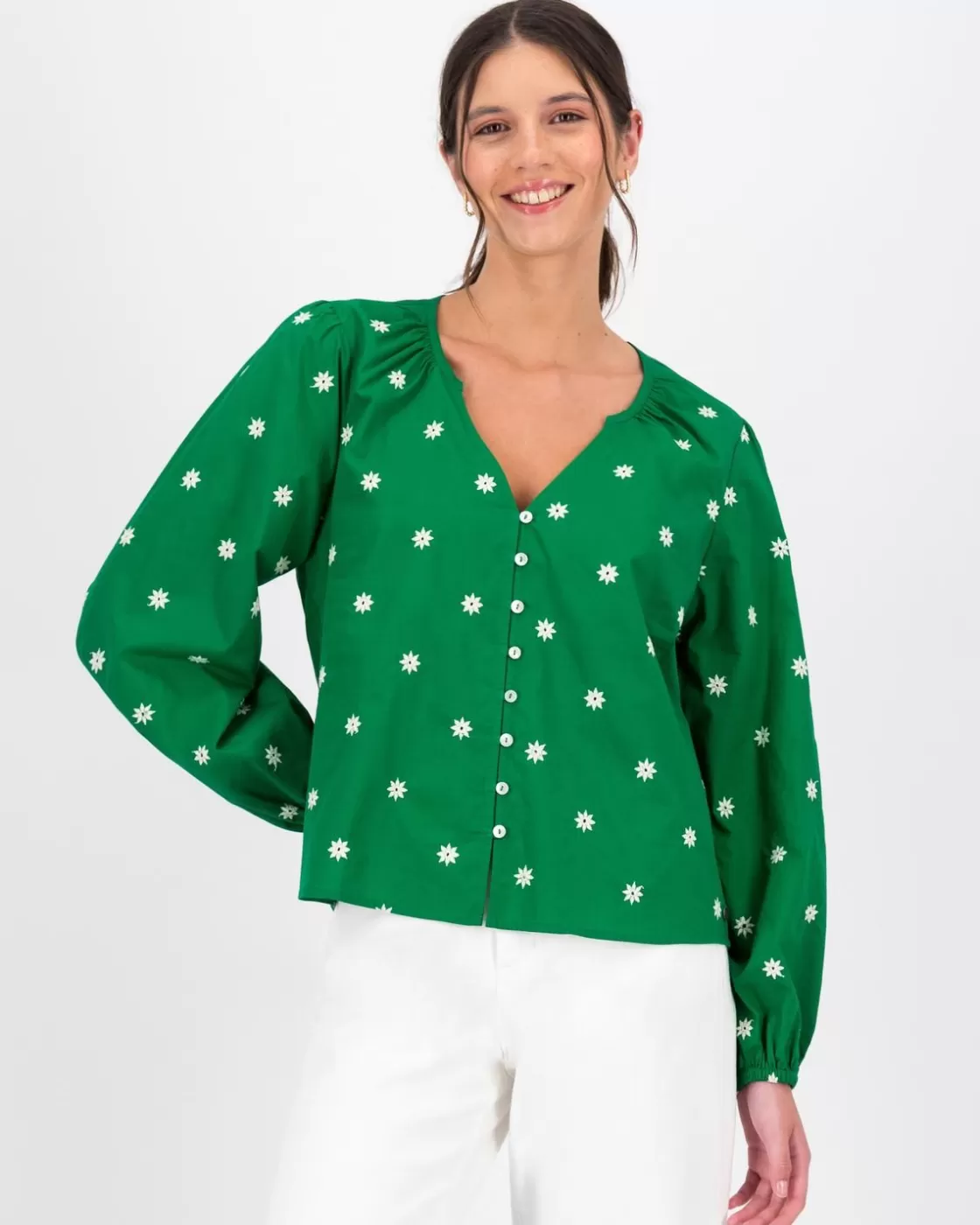 Shop Women'S Kenya Embroidered Blouse Women Shirts & Blouses