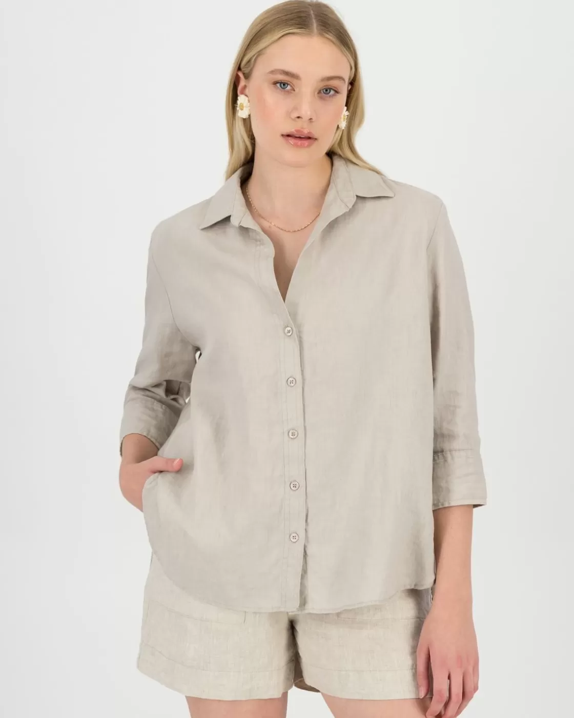 Store Women'S Maya Linen Shirt Women Shirts & Blouses