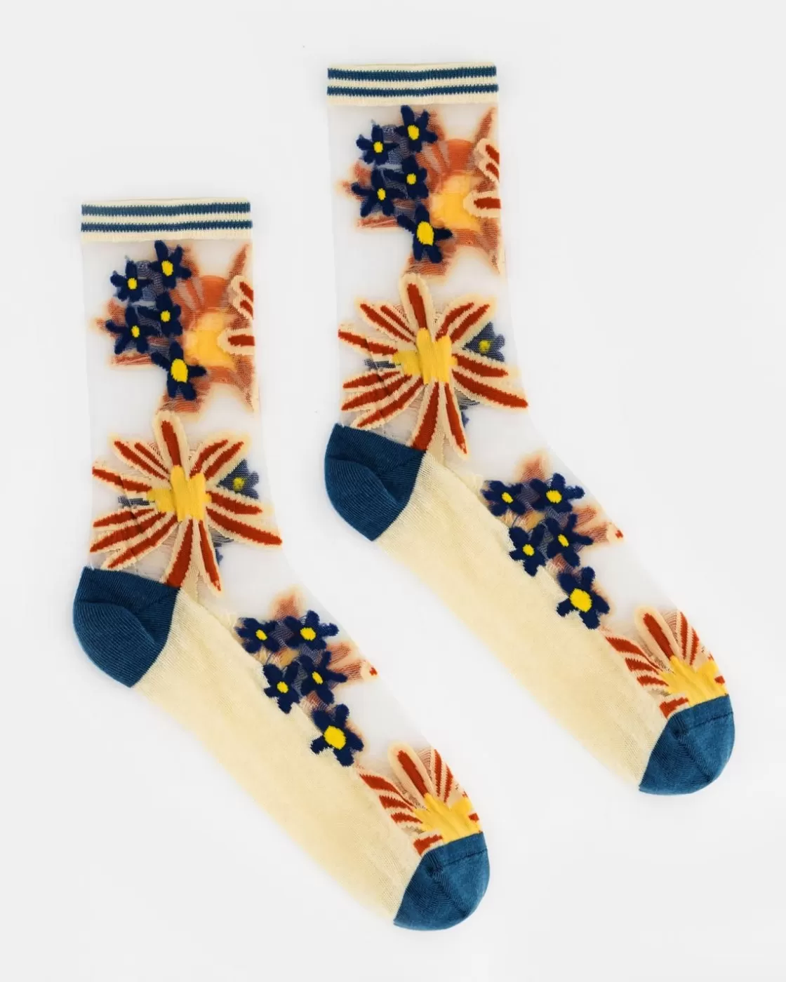 New Women'S Nikka Floral Mesh Socks Women Socks