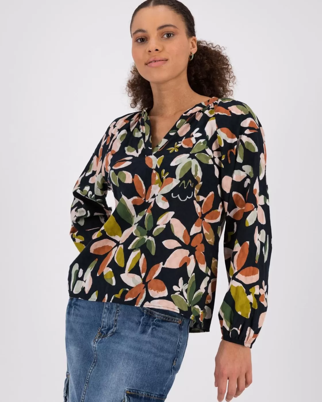 New Women'S Zoe Floral Popover Blouse Women Shirts & Blouses